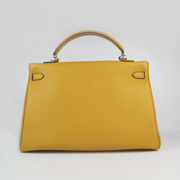 High Quality Hermes Kelly 35CM Togo Leather Bag Yellow 6308